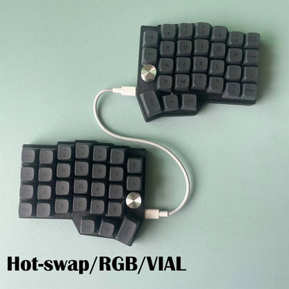 Ergonomic Split Mechanical Keyboard 4×6 Hot-Swappable RGB