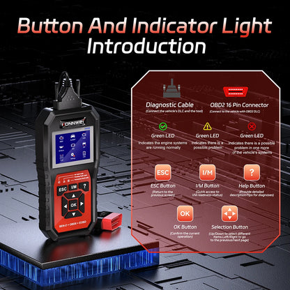 Professional OBD2 Car Diagnostic Scanner Full System Fault Code Reader