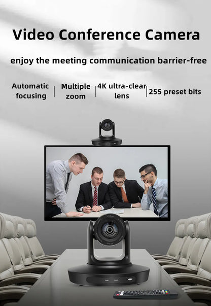 4K 20X Zoom PTZ Camera for Business and Streaming
