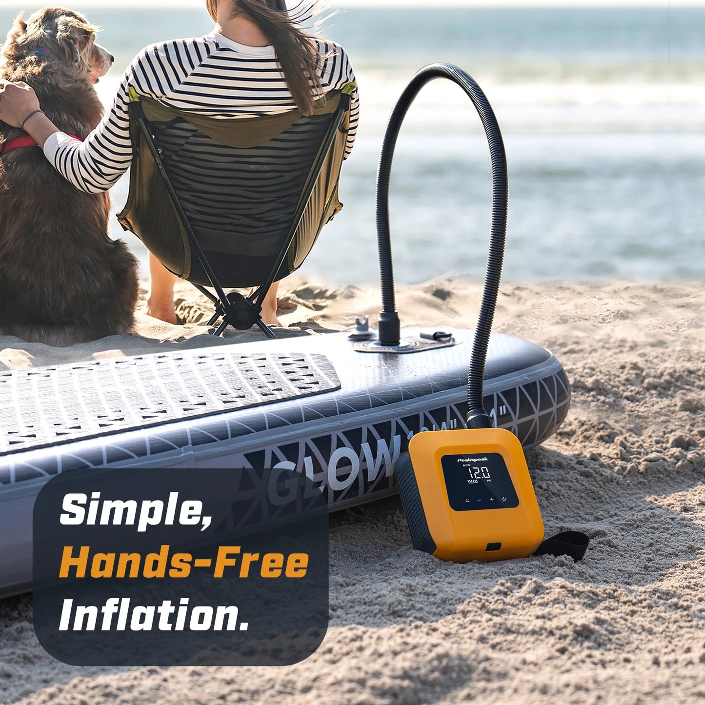 Portable Electric SUP Air Pump 20PSI Max Rechargeable 2600mAh