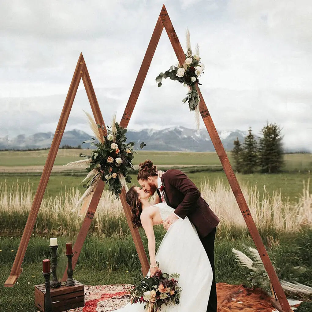 Wooden Wedding Arch Frame Balloon Backdrop Stand 2 Pack