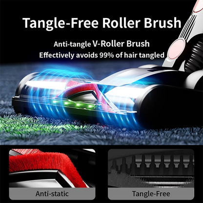 Rechargeable 550W Wireless Vacuum Cleaner with Mite Brush Accessory