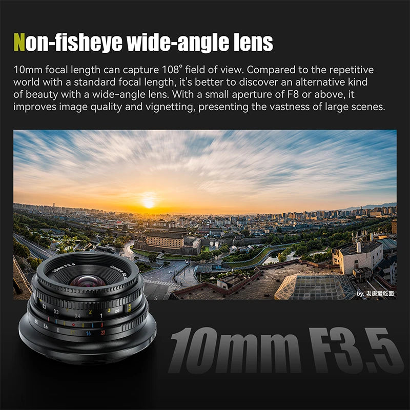 APS-C 10mm Fixed Focus Ultra Wide Lens