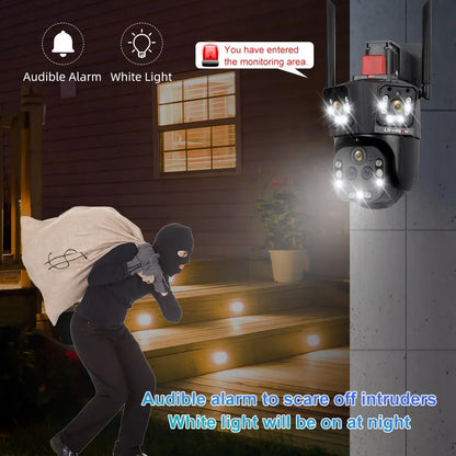 10K Outdoor WiFi Camera 20x Zoom 128GB Storage
