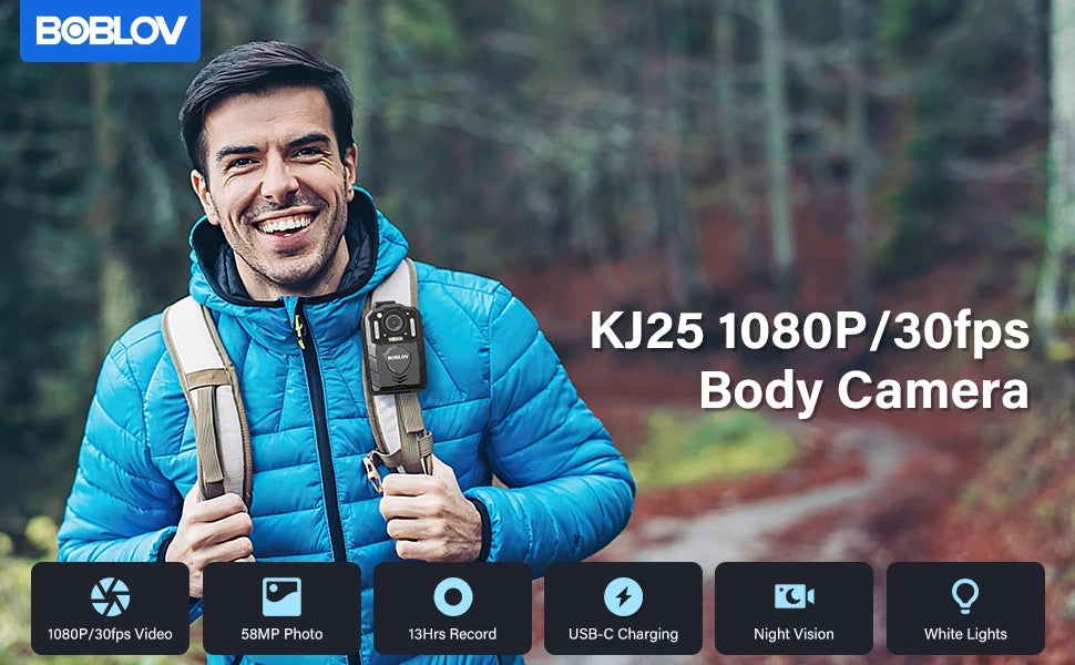 1080p Body Camera with Night Vision and 13H Recording