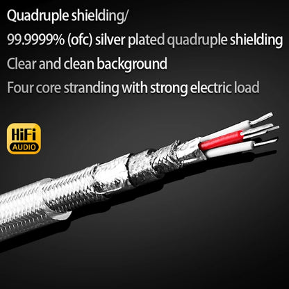 5m RCA to XLR Audio Cable OFC Silver Shielded