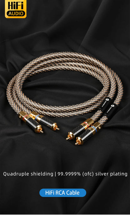 5m HiFi RCA Audio Cable 2RCA Male to Male OFC
