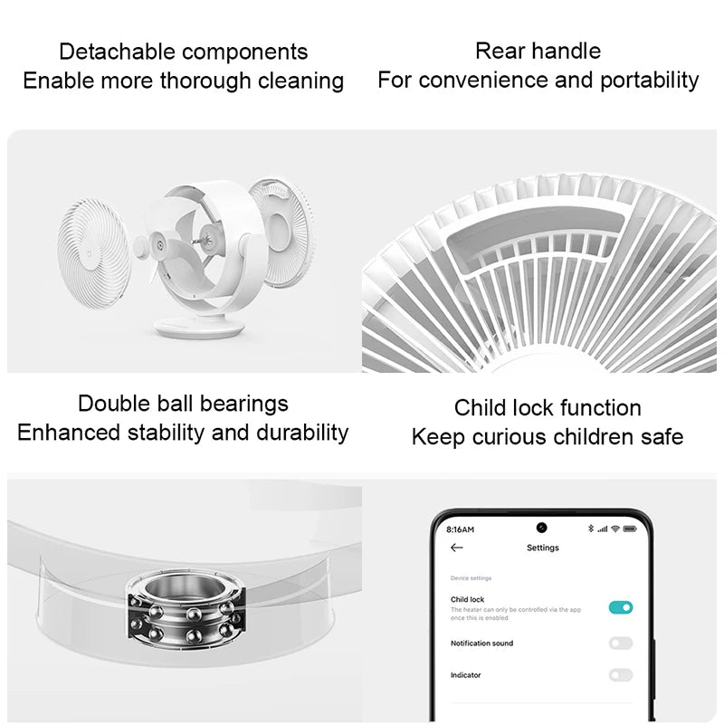 XIAOMI MIJIA Smart DC Inverter Desktop Fan with App Control and 3D Airflow