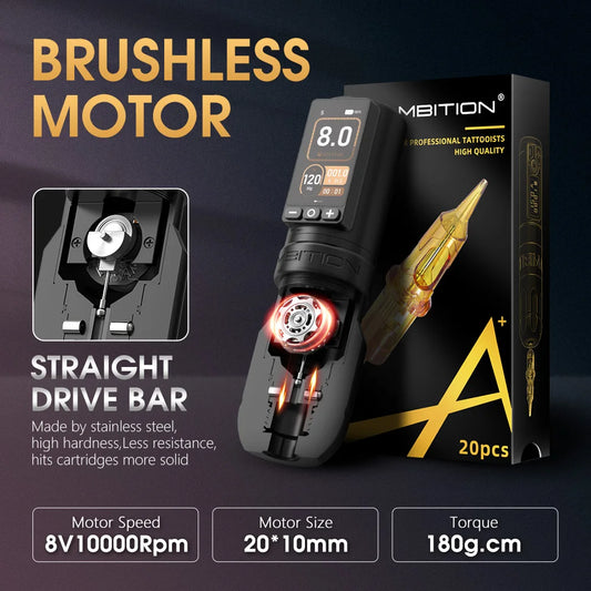 Cordless Tattoo Gun Pen 2400mAh Battery Touch Screen
