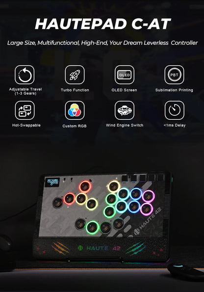 Magnetic Leverless Arcade Controller Black for PC/PS5