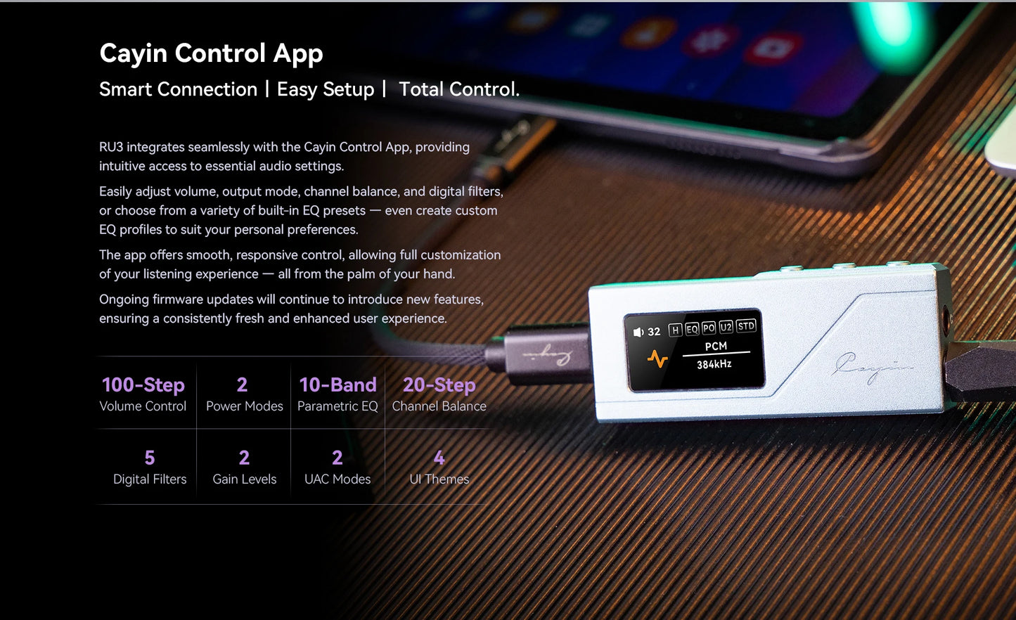 4K Audio Portable DAC and Headphone Amp Black
