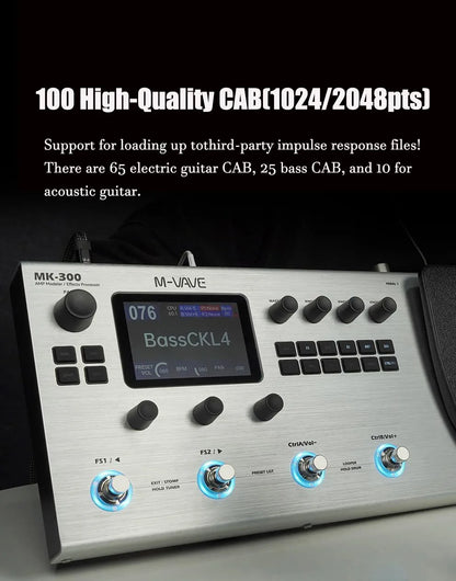 Guitar Multi-Effects Pedal with LCD Looper Drum Machine