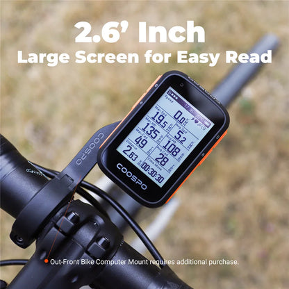Wireless GPS Bike Computer 2.6in Bluetooth ANT Speedometer