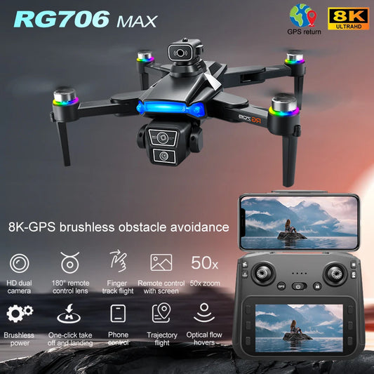 Professional 8K FPV Drone with Brushless Motors and GPS