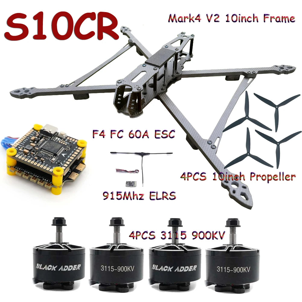 10-Inch FPV Racing Drone Frame Combo 60A ESC