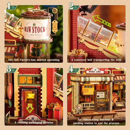 Wooden Mechanical Puzzle Kit with Music and Lights