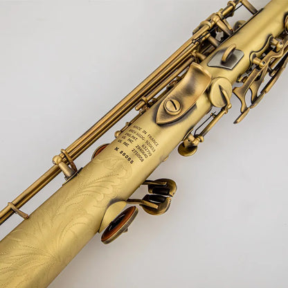 Professional B-Flat Soprano Saxophone Bronze with Mouthpiece Reeds
