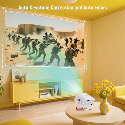 Portable 1080P Projector with Auto Focus Android 11