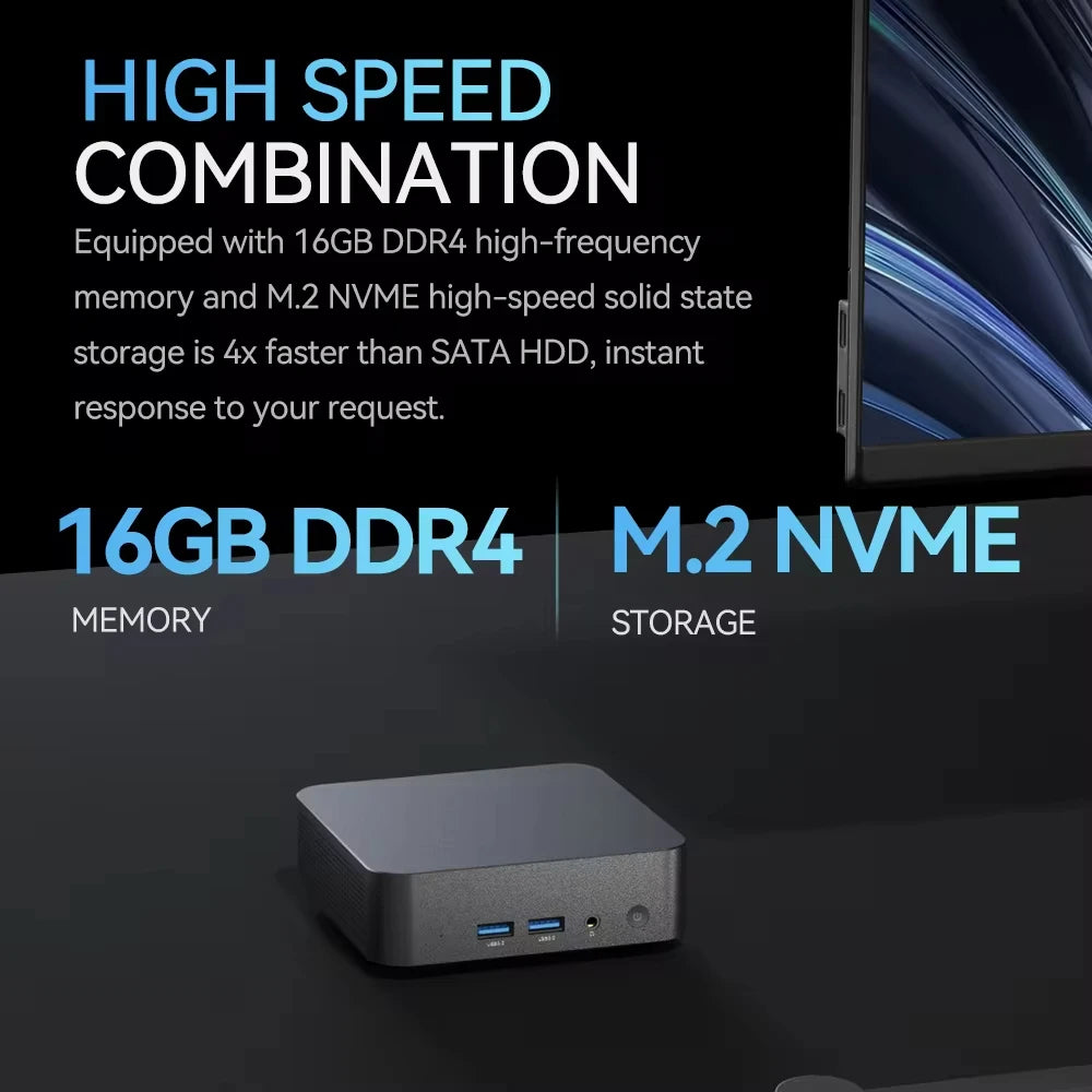 Mini PC Windows 11 Pro 16GB RAM 512GB SSD