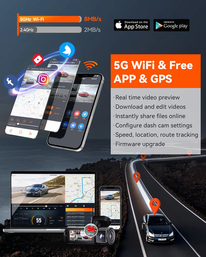 N5 4-Camera Car Dash Cam 2.7K HD