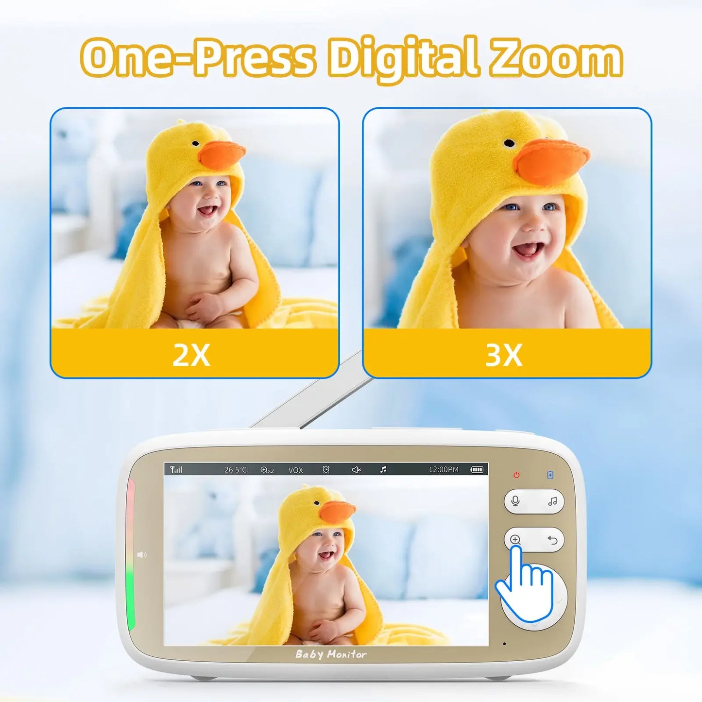 Wireless 720P Baby Monitor with Night Vision & WiFi
