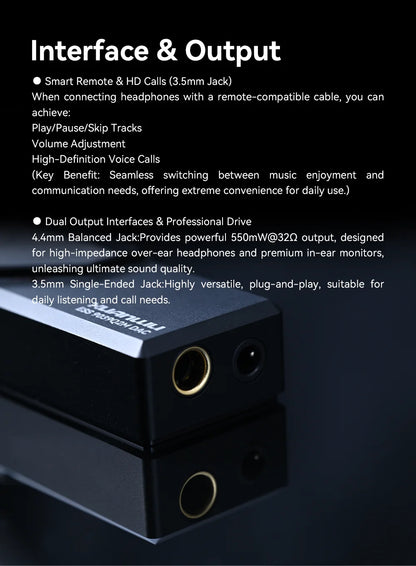 Portable Hi-Res DAC Earphone Amplifier Purple