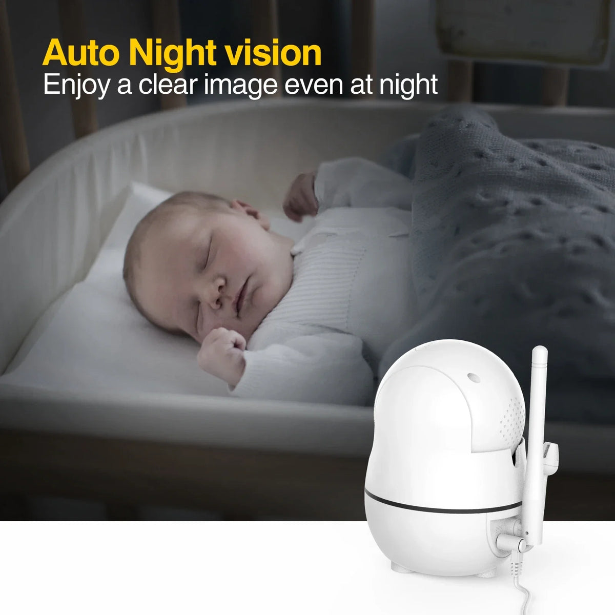 Portable 7" Video Baby Monitor with Zoom and Tilt