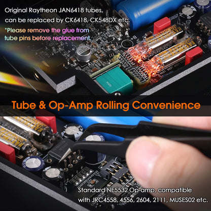 P10 PRO HiFi Tube Headphone Amplifier USB-C Powered