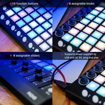 PAD48 RGB Drum Pad Controller with Multi Touch and MIDI
