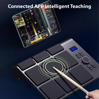 Electronic Tabletop Drum Set with 9 Pads & Bluetooth