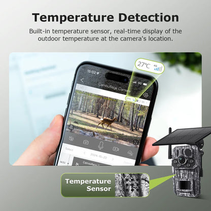 Motion Activated 5MP Outdoor Camera 4G Solar 32GB