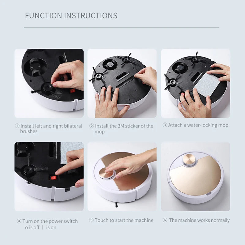 Gold Smart Robot Vacuum with App and Remote Control