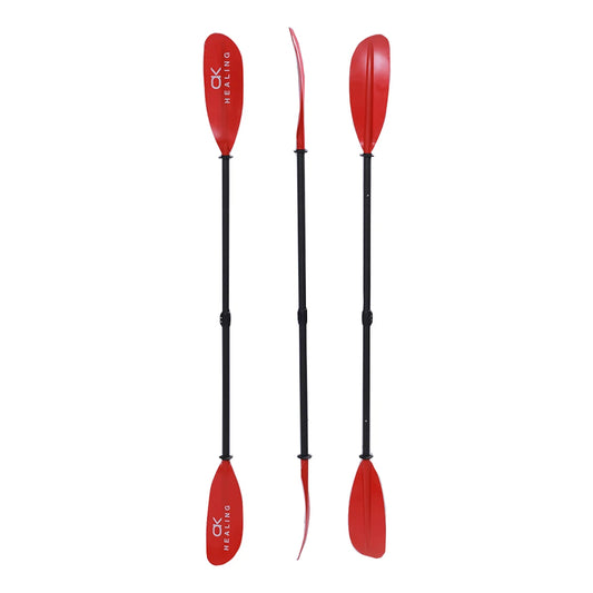 Red 4 Section Kayak Paddle Fibreglass Shaft SUP Oar