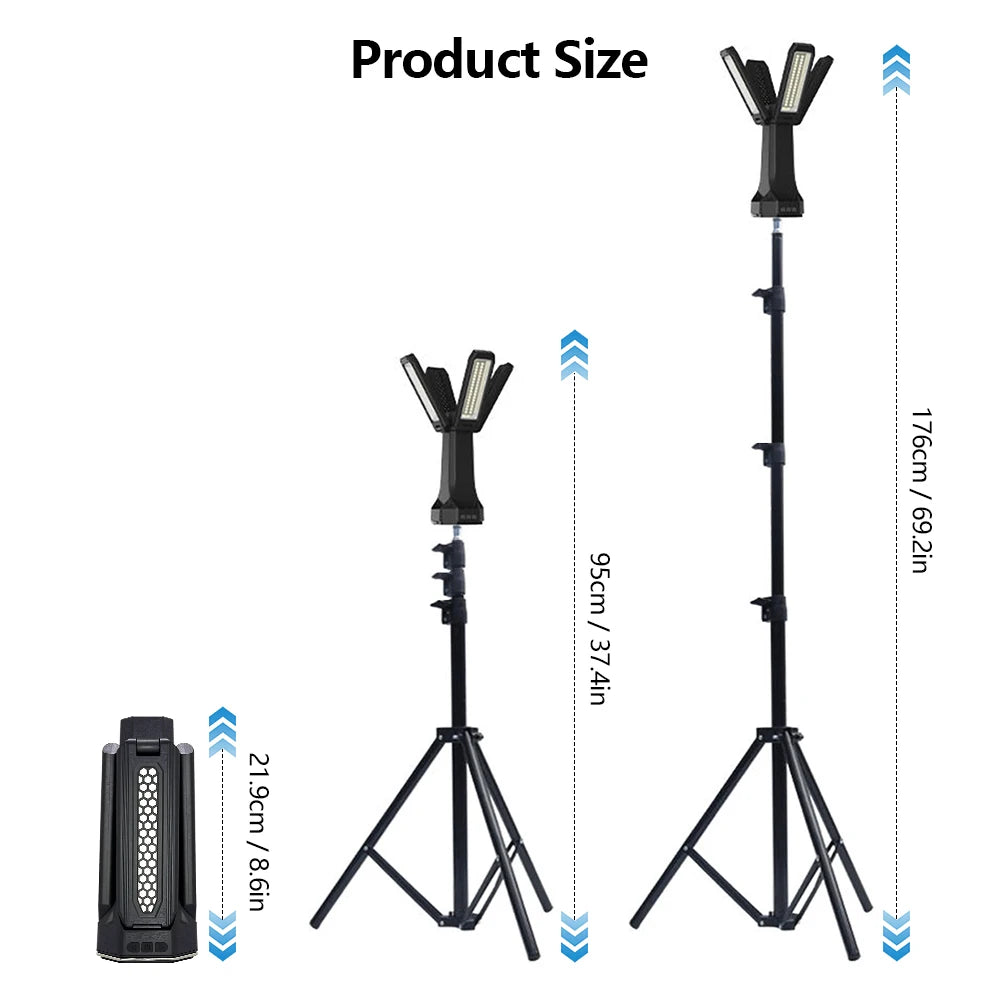 16000mAh Rechargeable Camping Light Telescopic LED Stand
