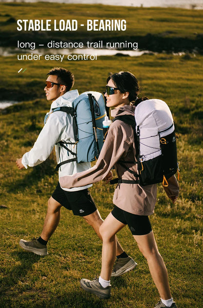 Blue 30L Breathable Outdoor Backpack for Travel and Adventure