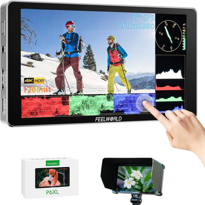 6 Inch 4K Touchscreen Field Monitor 1200nit HDR