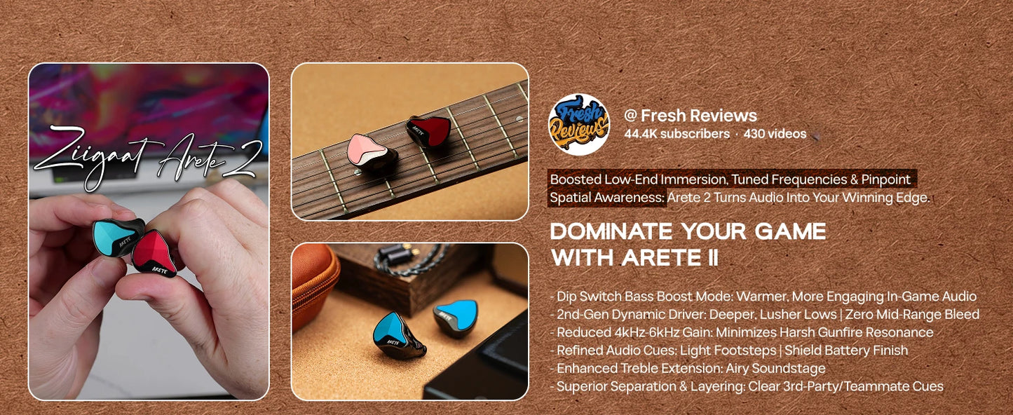 Arete II 2nd Gen Hybrid IEM Earbuds