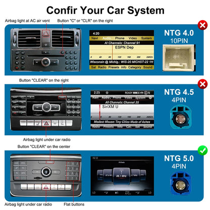 Smart Wireless Car Play Auto Receiver for Benz NTG 5.0