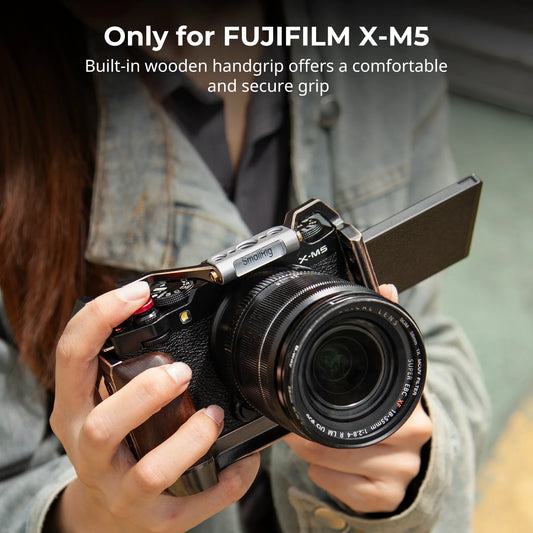 Retro Camera Cage for FUJIFILM X-M5 with Handgrip