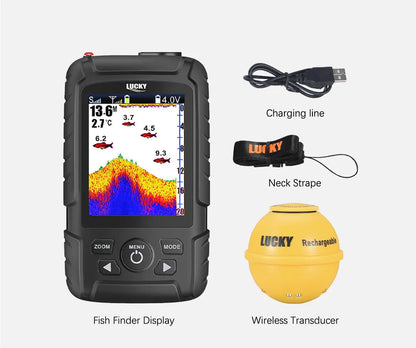 Wireless Portable Fish Finder with 45m Depth Capability