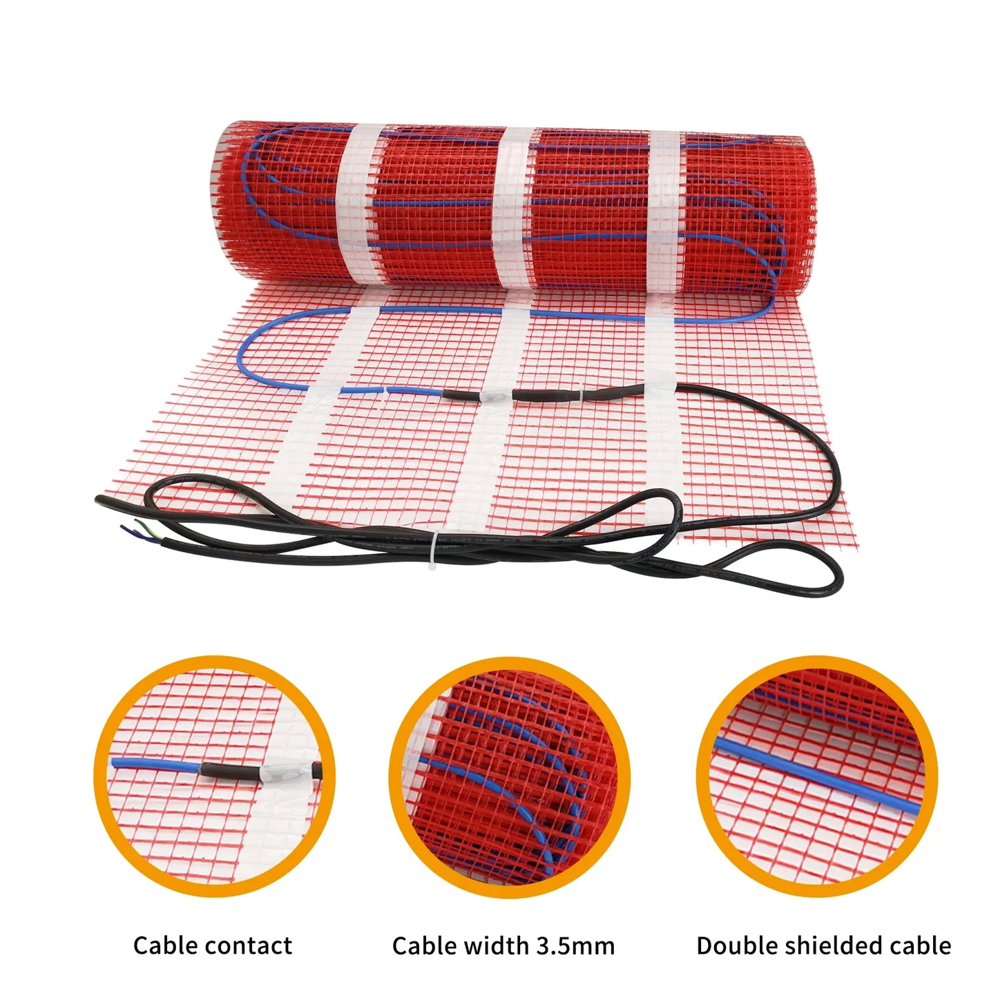 200W Heated Floor Mat for Tile & Cement 11 Square Meter