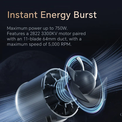 750W Turbo Jet Air Blower Car Dryer 1.4kg Thrust