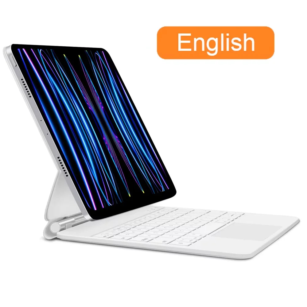 Magnetic Touch Keyboard White Case for iPad Pro 12.9