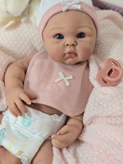 45cm Lifelike Silicone Reborn Baby Doll Girl