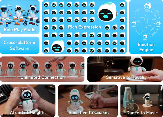 Pink Emotional AI Companion Robot for Kids