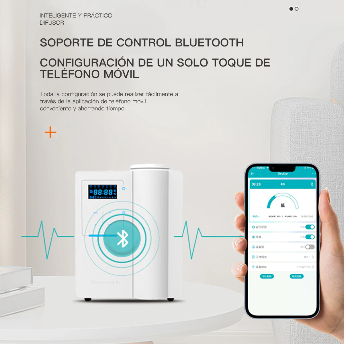 Bluetooth Aromatherapy Diffuser White for Home and Spa