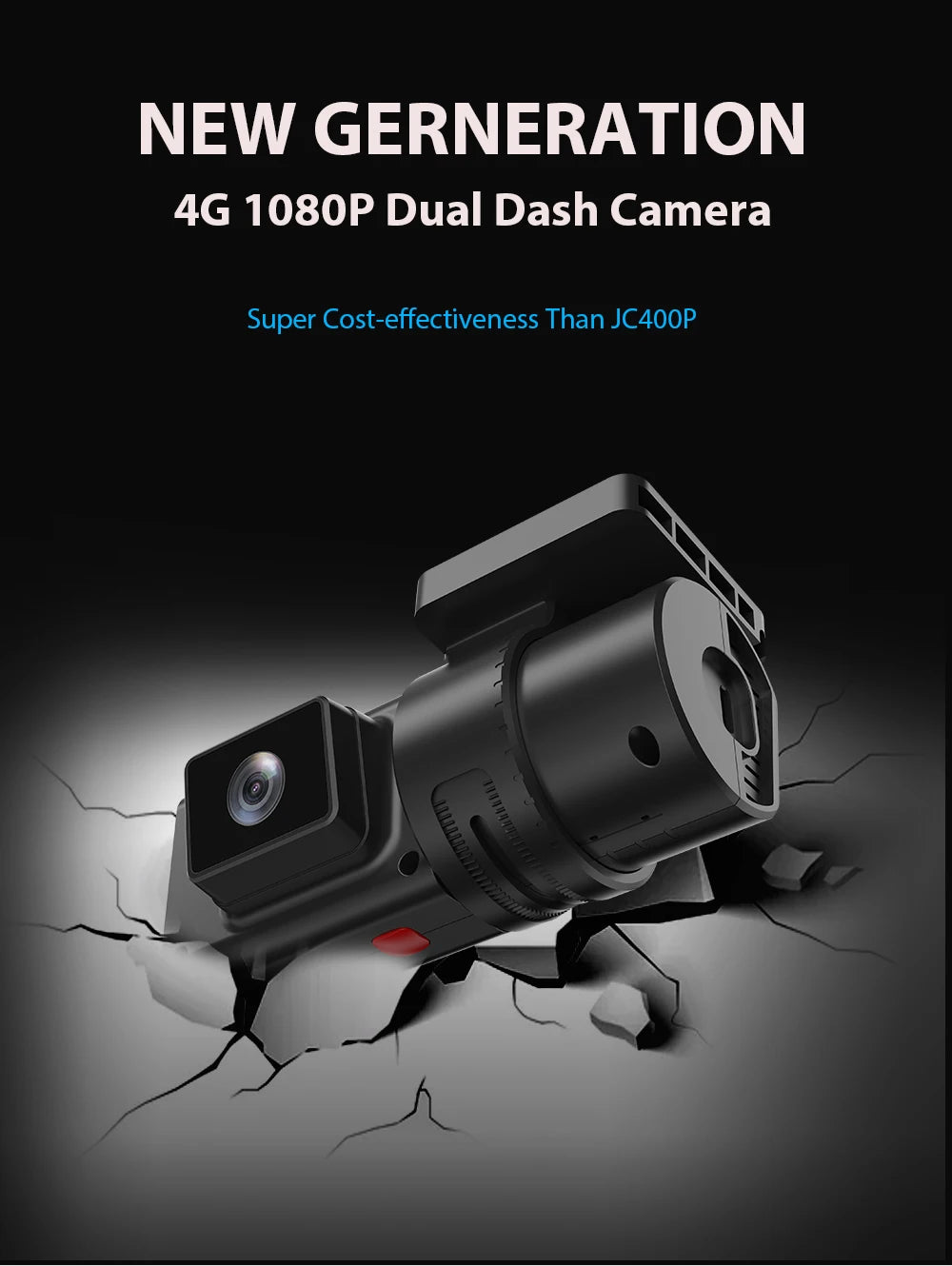 128GB Dual Dash Camera with 4G and GPS Tracking