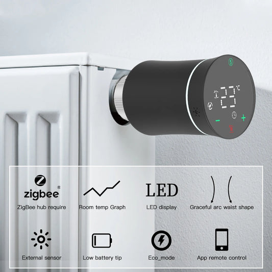 7 Piece Smart ZigBee Radiator Valve Set with App Control