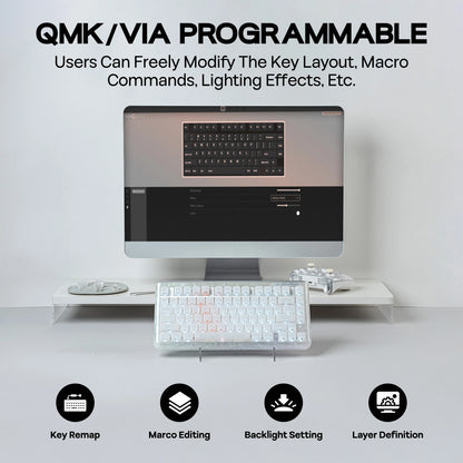 75% Wireless Mechanical Keyboard RGB Hot Swap QMK VIA