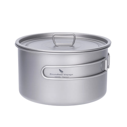 Portable Titanium Cooking Pots for Outdoor Adventures